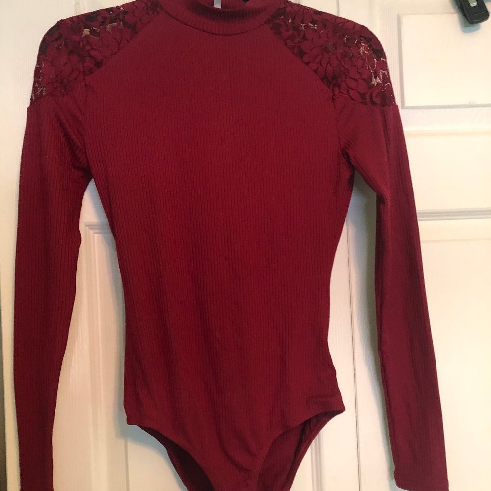 Red Lace Bodysuit